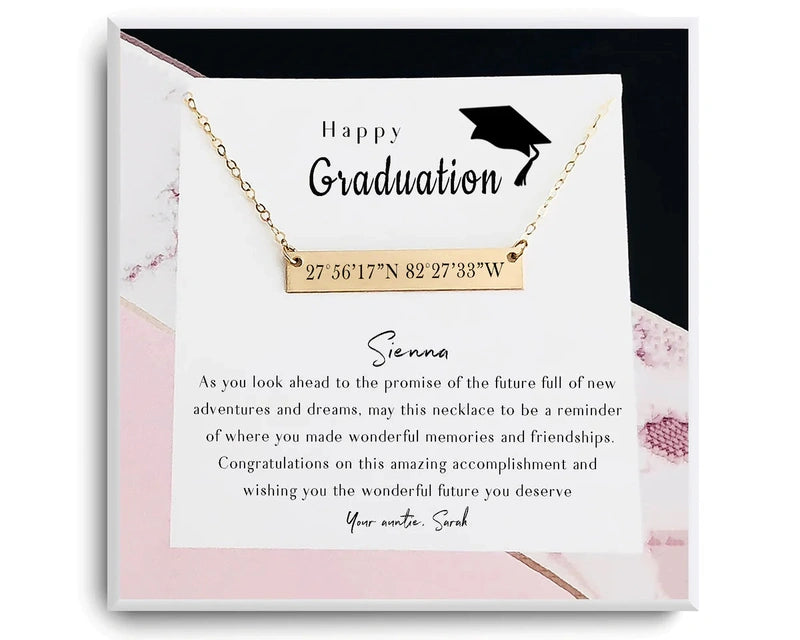The Perfect Graduation Gift: Personalized Coordinates Necklace