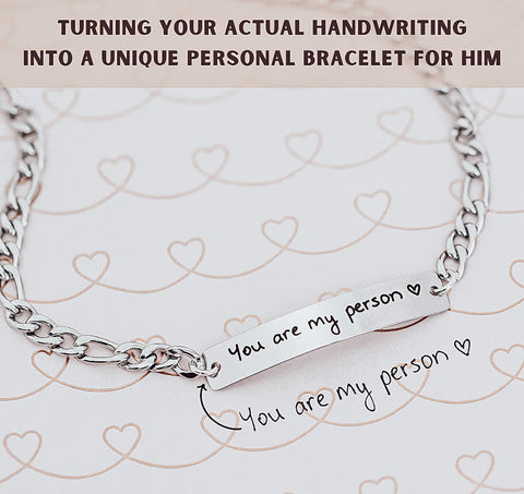 Handwriting Bracelet for him