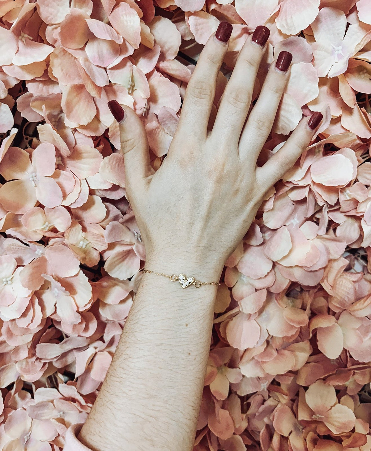 Heart Charm Bracelet - 14K Gold filled