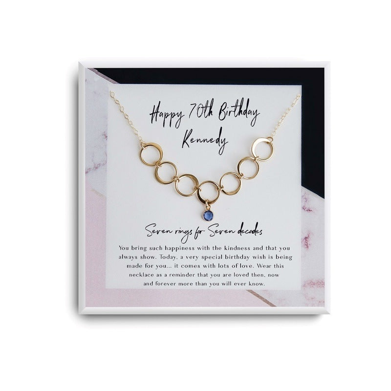 EFYTAL Happy 70th Birthday Gifts for Women Necklace, Oman | Ubuy