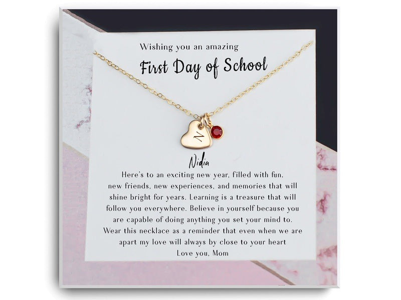 First Day of School Gift Necklace