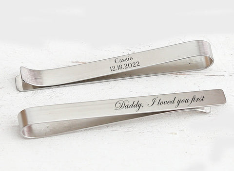 I Loved you First father of the Bride - Tie ClipI Loved you First father of the Bride - Tie Clip