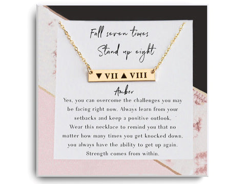 Fall Seven Times Stand Up Eight Necklace