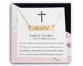 God is greater than the highs and lows necklace