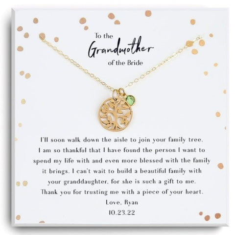 Grandmother of the Bride Gift Necklace 