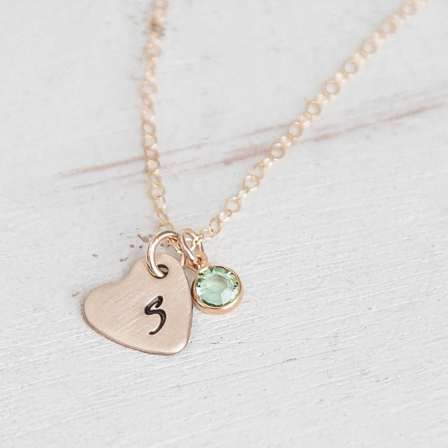 Heart Engraved Necklace-Anniversary Gift