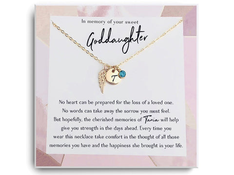 Loss of Goddaughter Memorial Necklace