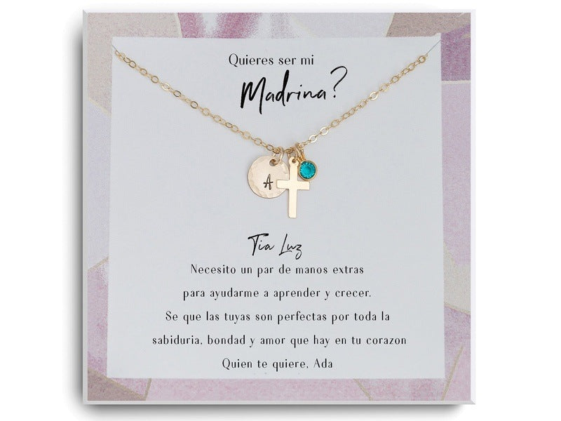 Godmother proposal Gift in Spanish