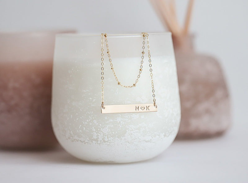 Personalized Double Chain Necklace 