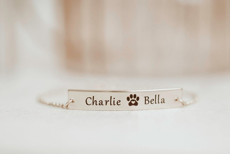 Personalized Dog Name Bracelet