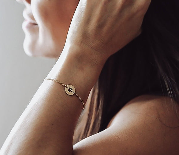 Actual Paw Print Bracelet Pet Memorial Bracelet Reflection of Memories