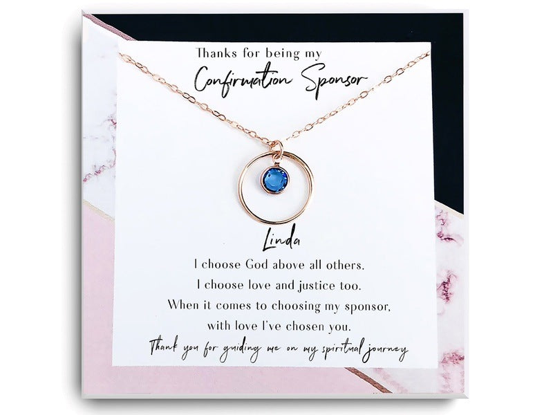 Customized Necklace For Confirmation Sponsor