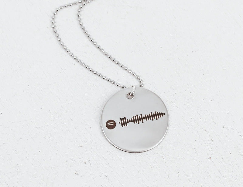 Scannable Spotify Code Necklace for him