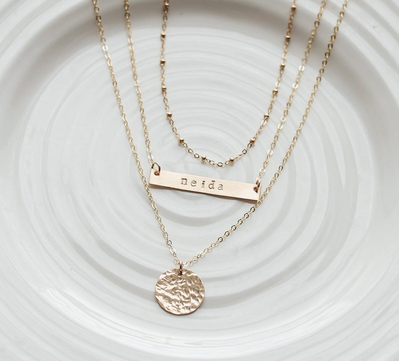 Triple Layered Initial Necklace