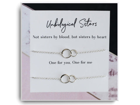 Unbiological Sister Bracelets Gift