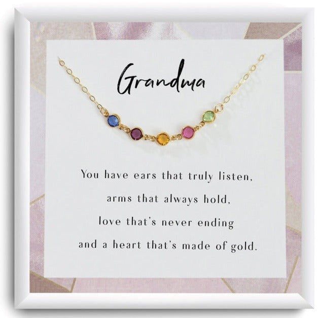 Grandmother Necklace with Birthstones