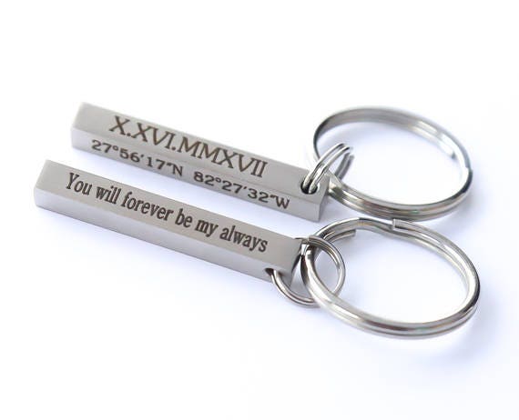 Gift Personalized Keychain /Set of 2