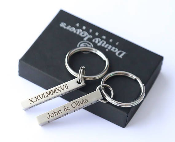  Gift Personalized Keychain /Set of 2