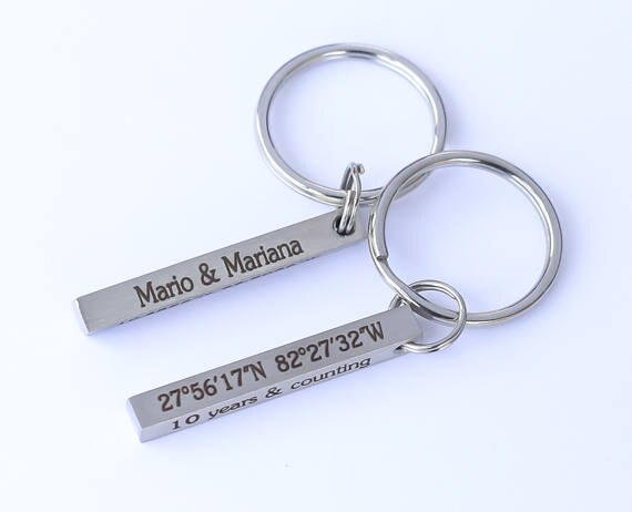 Matching Custom Keychains for Couples