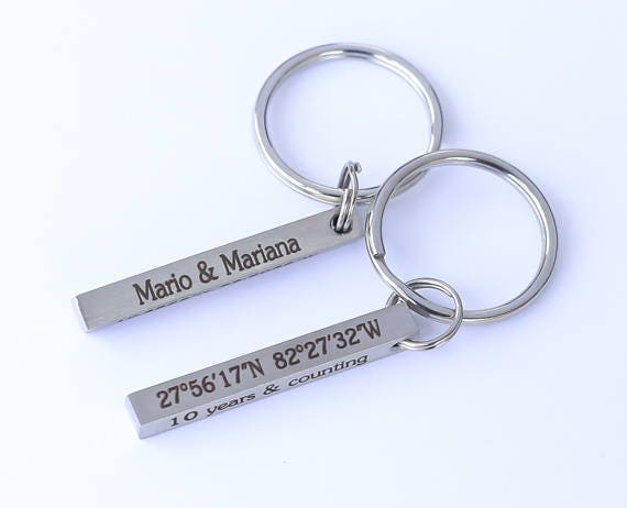 Gift Personalized Keychain / Set of 2