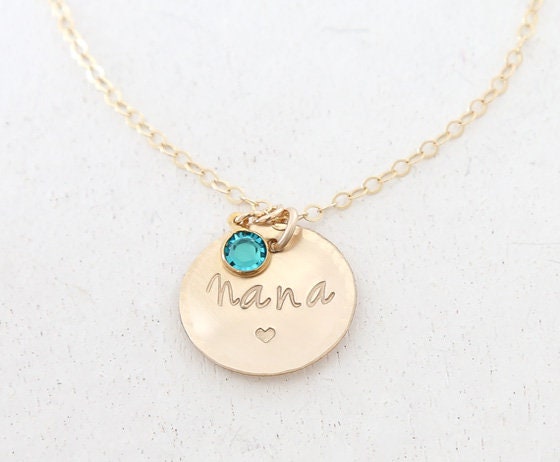 Birthstone Necklace for Grandmother