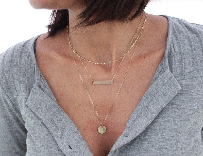 Triple Layered Initial Necklace