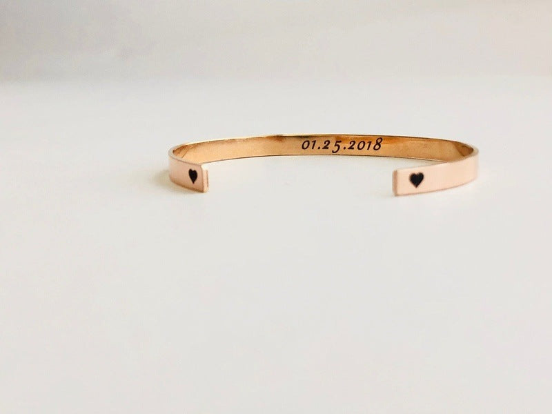 Personalized Cuff Bracelet for Mom 