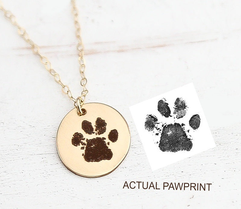 Pet Paw Print Necklace