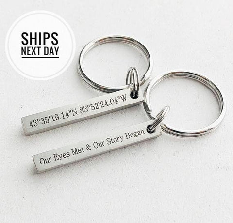 Engraved Couple Keychain