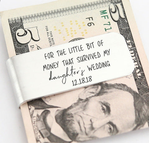 Personalized Money Clip-Father of the Bride Gift 