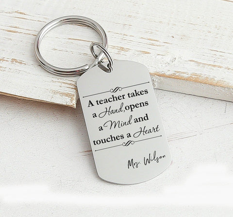 Engraved Keychain-Gift for Teacher