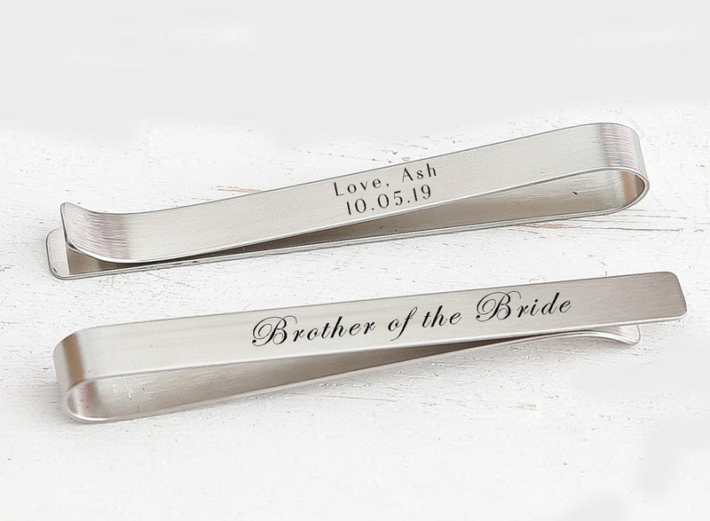 Brother of the Bride Gift - Tie Clip for him 