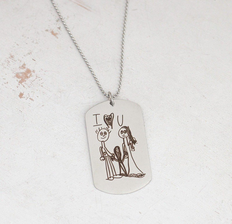 Handwriting Necklace for Men
