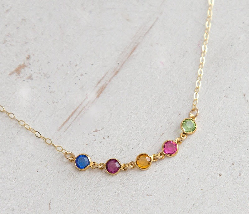 Personalized Gift for Grandma from Grandkids-Birthstone Necklace