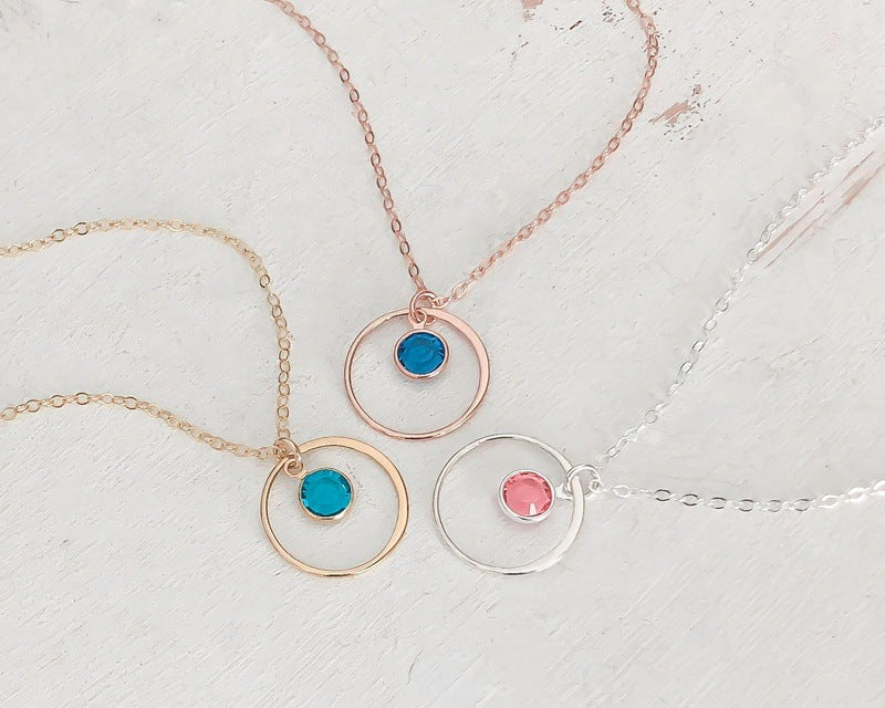 Birthstone Necklace Gift for Mom