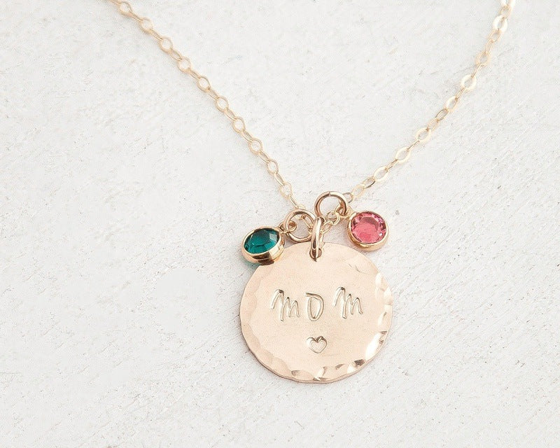 Personalized Mom Birthstone Necklace