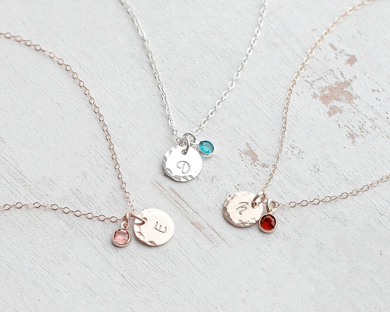 Personalized June Birthstone Necklace 