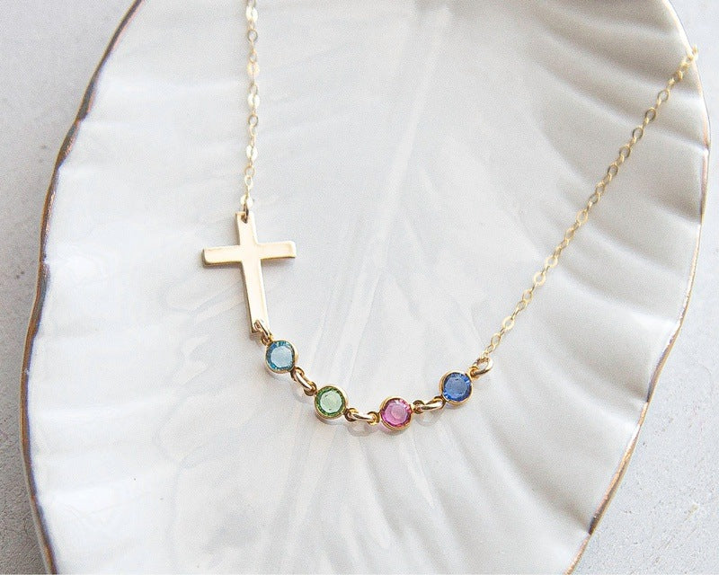 Necklace for Mom with Birthstones