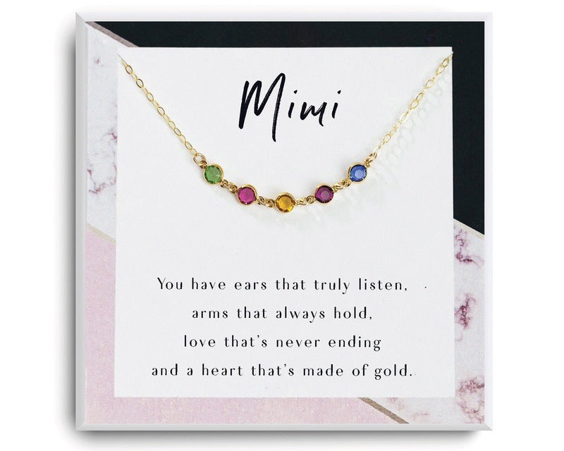 Mimi Necklace - Personalized Necklace For Grandma