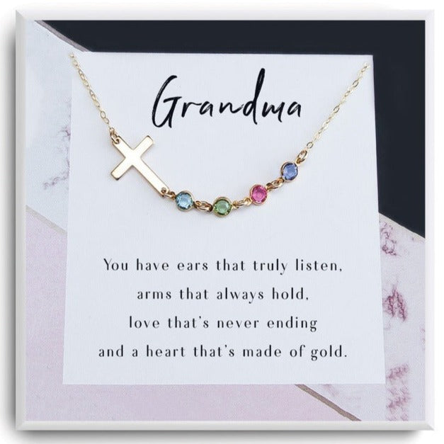 Gift Personalized for Grandma- Gold filled, Sterling Silver Necklace 