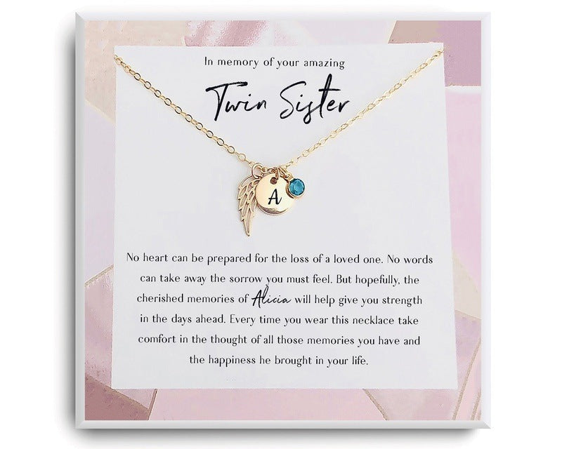 Loss of Twin Sister -Sympathy Gift Necklace