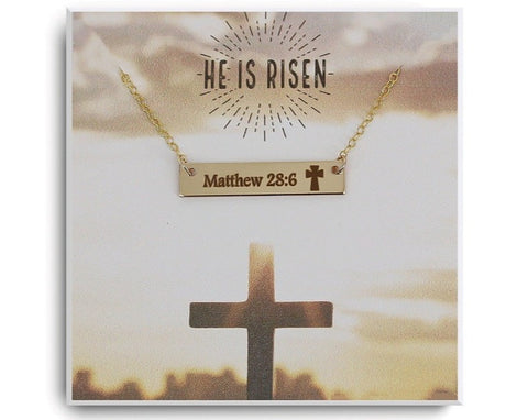 He is risen necklace