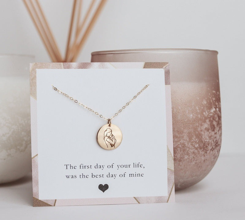 Personalized Mom And Baby Necklace