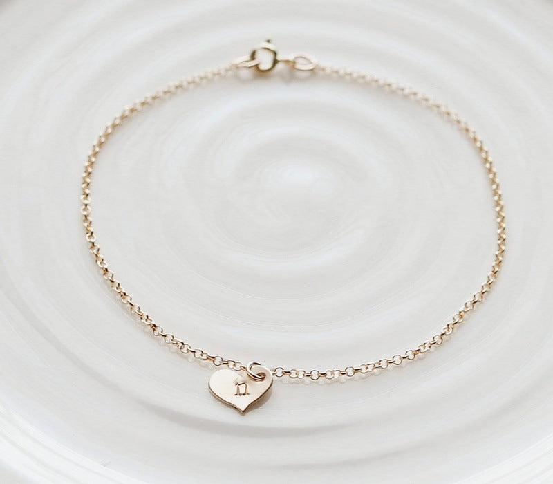 Anklet Bracelet with Initials